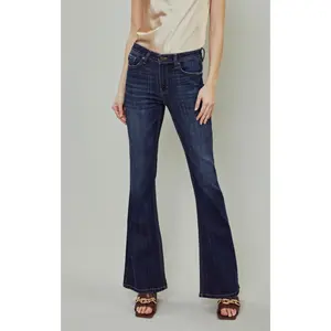 Kancan Mid Rise Flare Petite Jeans - Stylish Denim for Women, Comfortable Fit, Perfect for Streetwear and Casual Outings