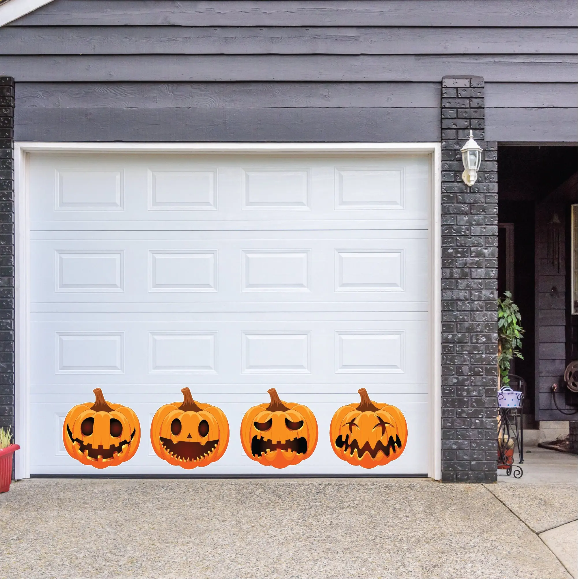 4 Piece Large Spooky Pumpkin Halloween Magnets | Halloween Decorations