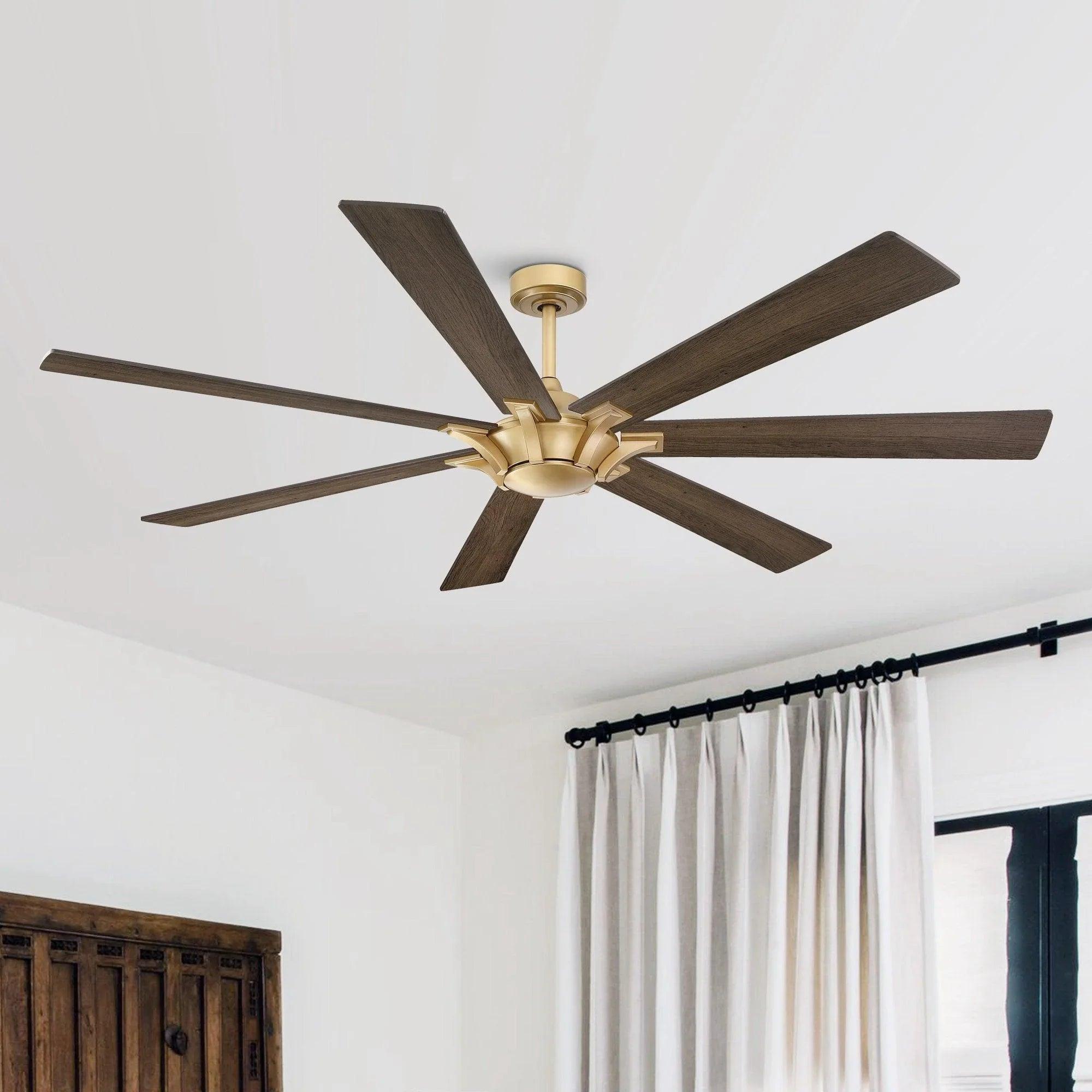 72 Inch 7-Blade Modern Rustic Ceiling Fan | Farmhouse Style