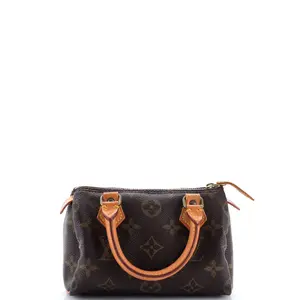 Pre-owned Louis Vuitton Canvas Coated Top Handle Bags Speedy Mini HL Handbag Monogram Canvas by Rebag