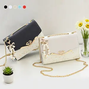 Women's Glamorous Chain Strap Crossbody Bag with Flap Closure, PU Leather Shoulder Purse Sparkling Sequins Satchel for Valentine's Day Present for Girlfriend