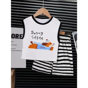 New10pcs Are Shipped Randomly, 2pcs (1 Set). Short-Sleeved Shorts Set, Casual And Fashionable Style, Fun Patterns, Soft, Breathable And Comfortable Short-Sleeved Round Neck T-Shirt + Shorts Set, for Outdoor(Gift)11