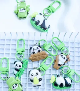 (Giveaway) 1pcs Cute Cartoon Panda Keychains, Aluminum Alloy Uncharged Key Ring Charms for Backpacks, Bags, Perfect Gift for Family and Friends