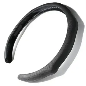 [ Quick Install ] Napa Leather Steering Wheel Cover 15 Inch, Four Season Universal Sweat Absorbing, Enhanced Grip, Elevated Style, Anti-Slip, Sweat-Abaorbent