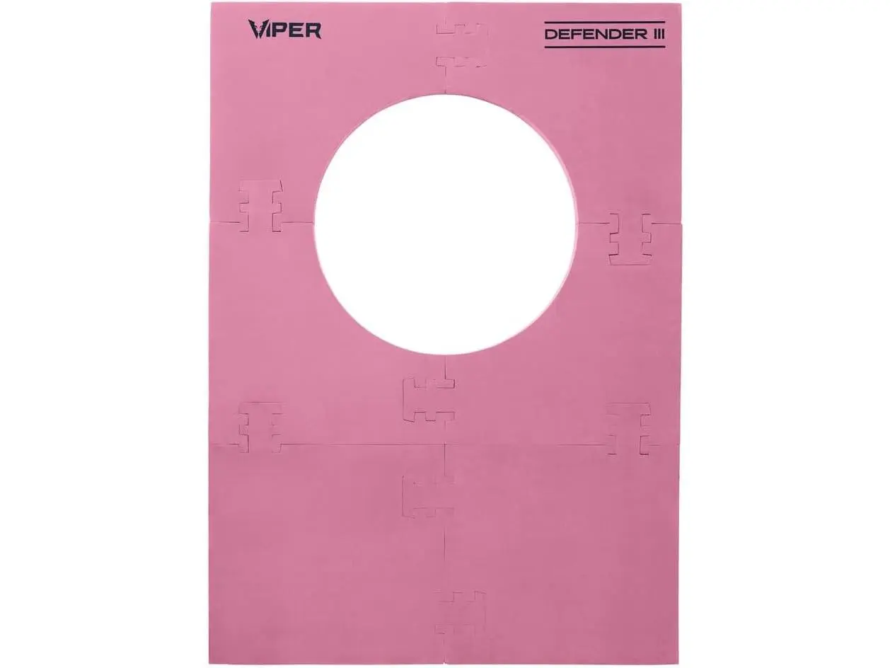 Viper Wall Defender III Pink Durable 1" Thick EVA Foam Rectangular Dartboard Surround - 41-0614-12 Model, Snap-Fit Quick Setup, Reversible, Universal Compatibility, Prevents Wall Damage, 2.5 lbs, 32X45" in Fit for Standard Darts, Wall Protection