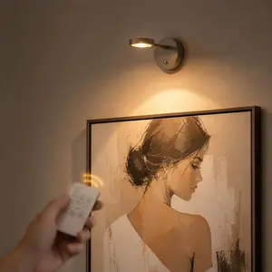 Motion Sensor RGB Picture Lights for Wall,  2000mAh Wireless Rechargeable LED Painting Light with Remote Timer, 3-Color Temperatures & 16-Colors, Dimmable Art Light for Canvas, Frames, Posters, Gallery, Bedroom Decor lamp graduation gifts