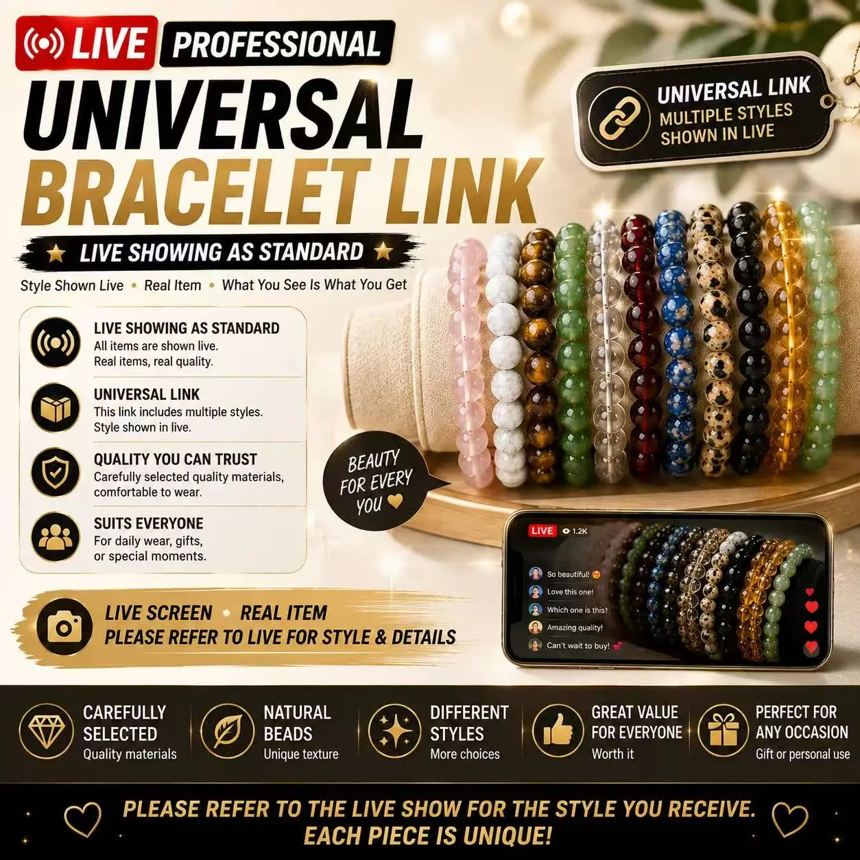 [Free Shipping]Lots of different bracelet and necklace styles are shown live today