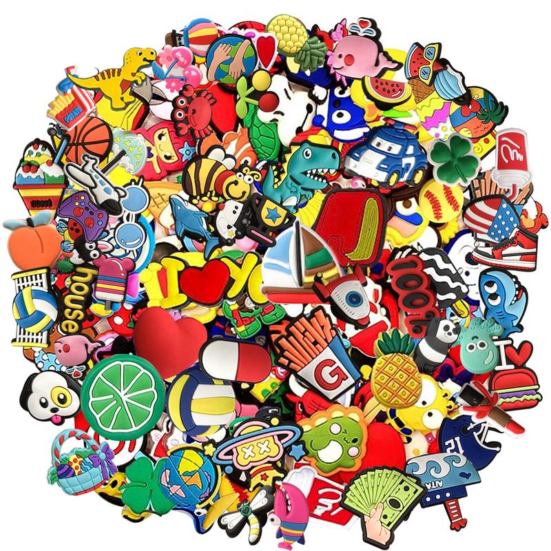 Unisex Shoe Charms 120-160-200 pack Random Different Cute Shape charm for Shoe Decoration Footwear Comfort