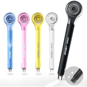 5pcs Correction Tape Pen, White, 1/5" x 236", Push-pull Protective Cover