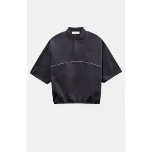 Fear of God ESSENTIALS Men's Vintage Black Active Trace 3/4 Sleeve Modern Polo Sweatshirt