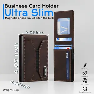 Denior MagSafe Magnetic Wallet: A Card Case for Credit Cards, ID Cards and RFID-Protected Cards. It can hold 6-10 cards, is easy to carry, and this large-capacity card case is compatible with iPhone 17/16/15/14/13/12 series.