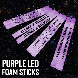 Purple LED Foam Sticks