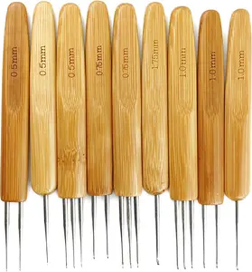 9 count Dreadlock Crochet Hook for Hair Dreadlock  Tool for Braid Craft Dread Locks Crochet  0.5mm 0.75mm 1mm 1.75mm