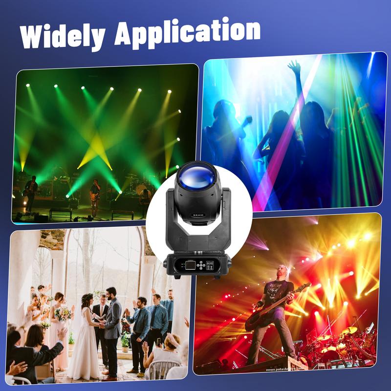 PAIDUN 230W 7R Beam LED RGBW Moving Head Light DMX512 Rainbow Effect DJ Disco Bar KTV Party Show Stage Lighting