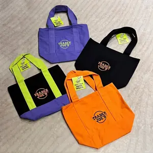 Halloween limited trend canvas bag, new Halloween trend canvas bag shopping bag handbag shoulder bag environmental protection bag bento bag