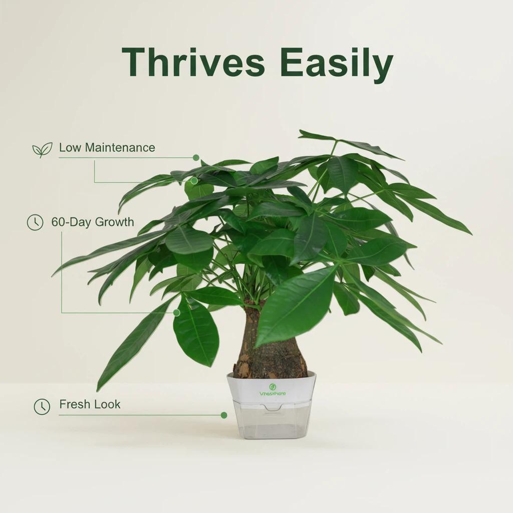Money Tree Houseplant Lucky Indoor Plant Home Garden Air Purify Plant
