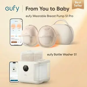NEW eufy S1 Bottle Washer & S1 Pro Wearable Breast Pump, App-Controlled & Hands-Free, Complete Breastfeeding Care Set for New Moms
