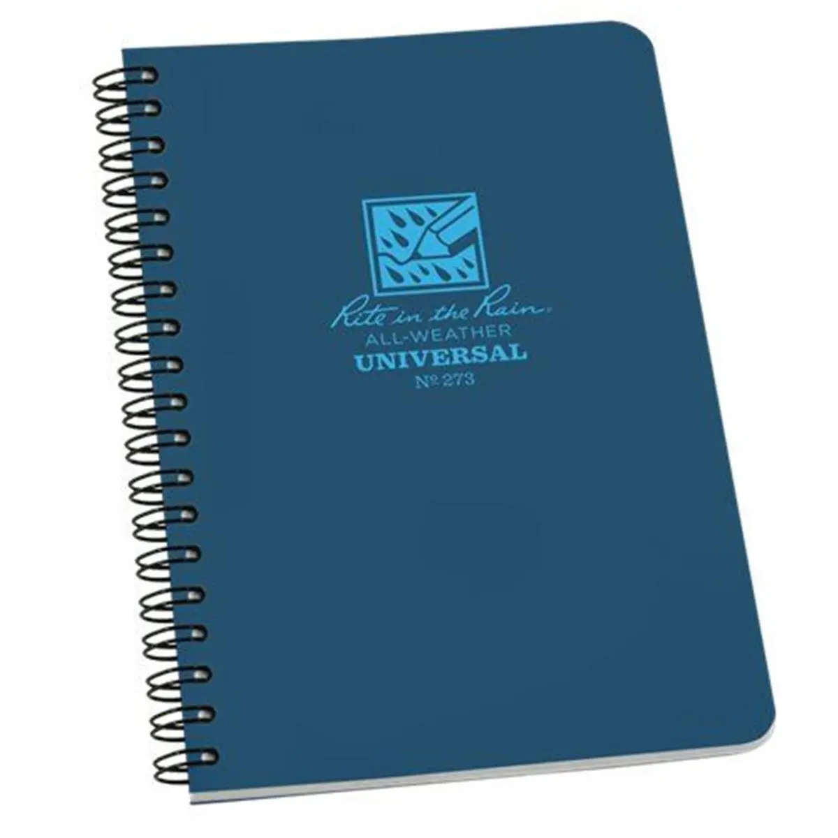 Rite in the Rain RIR-973 Side-Spiral Notebook, Green, 4.875x7 in, 32 Sheets/64 Pages, 60% Cotton-40% Polyester Paper, Polydura Cover, Impact-Resistant All-Weather Office Stationery