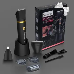 3 IN 1 Electric Electric Groin Hair Trimmer, Rechargeable Body Hair Trimmer,Waterproof Hair Trimmer for Arm Leg Armpit,Body Shaver Nose Hair Trimmer Cordless 3 in 1