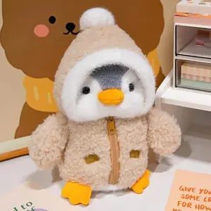 Plush Penguin Doll with Hat, Perfect Birthday Gift for Girls, Elegant Decorative Ornament, Ideal Holiday Present, Home Decoration Piece