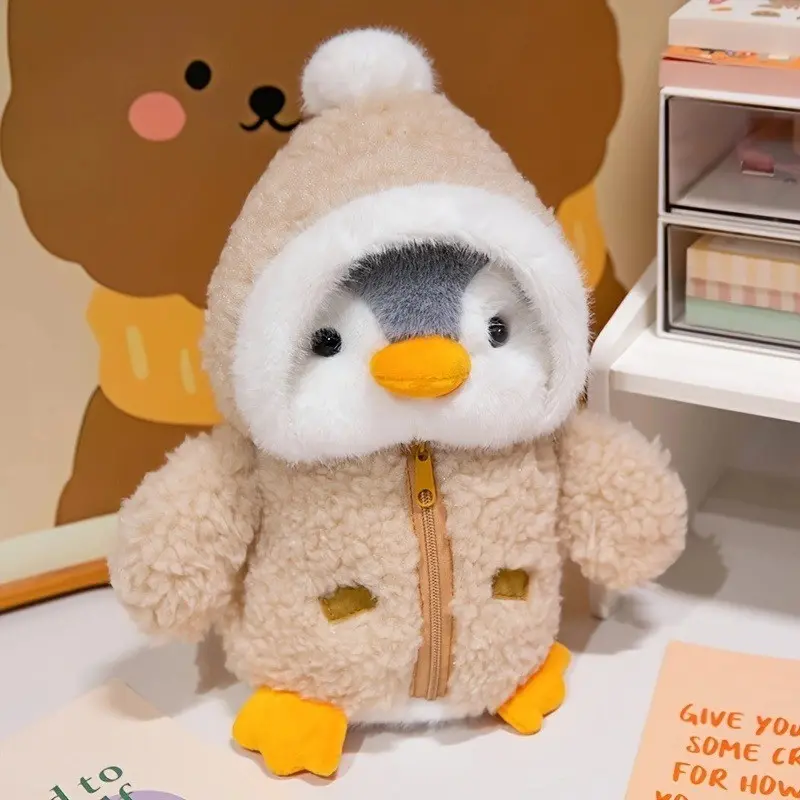 Plush Penguin Doll with Hat, Perfect Birthday Gift for Girls, Elegant Decorative Ornament, Ideal Holiday Present, Home Decoration Piece