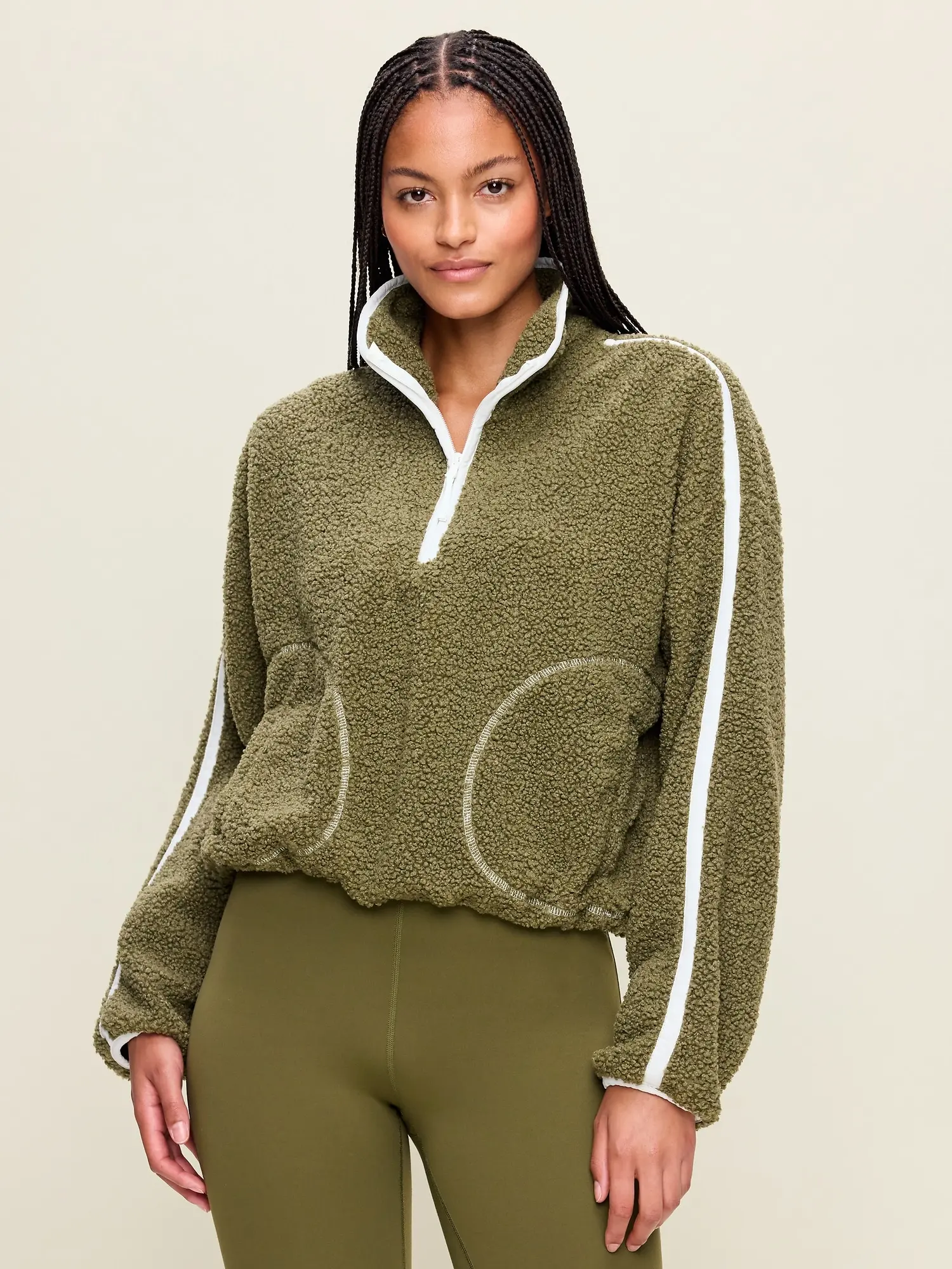 Old Navy Women's Loose Sherpa Quarter-Zip Pullover Old Navy Women's Loose Sherpa Quarter-Zip Pullover
