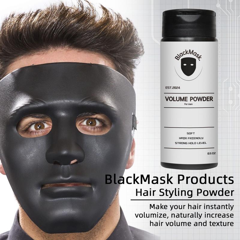 BlackMask Volume Powder - 0.5oz, Soft Hold Hairspray for Men & Women, Matte Finish, No-Rinse Styling Powder, Styling Powder | Matte Finish Powder | Soft Texture, Hair Styling Products