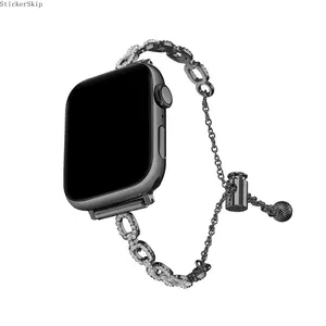 2026 Rhinestone Metal Apple Watch Band – Sparkly Bling Bracelet Strap, Adjustable Luxury Watch Band Fits 38–49mm (Series 1–11, SE & Ultra), Elegant Jewelry Style Dressy Watch Band for Women