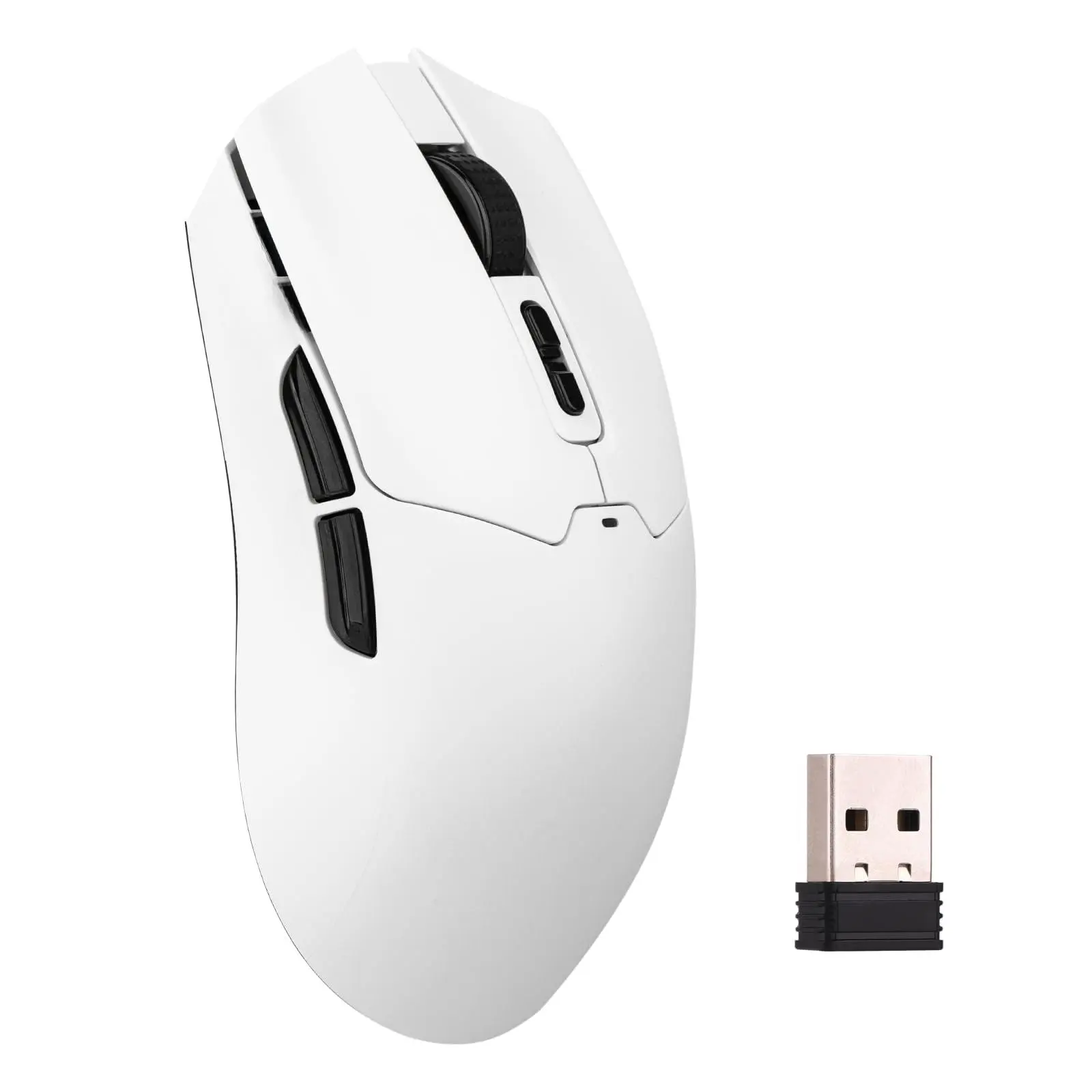 Click Lite Wireless Gaming Mouse  800 To 12 000 Dpi Adjustable Paw3311 Sensor 500mah 59g 2.4g/bt/usb-c Rechargeable With 5 Buttons For Pc/mac/linux (white)