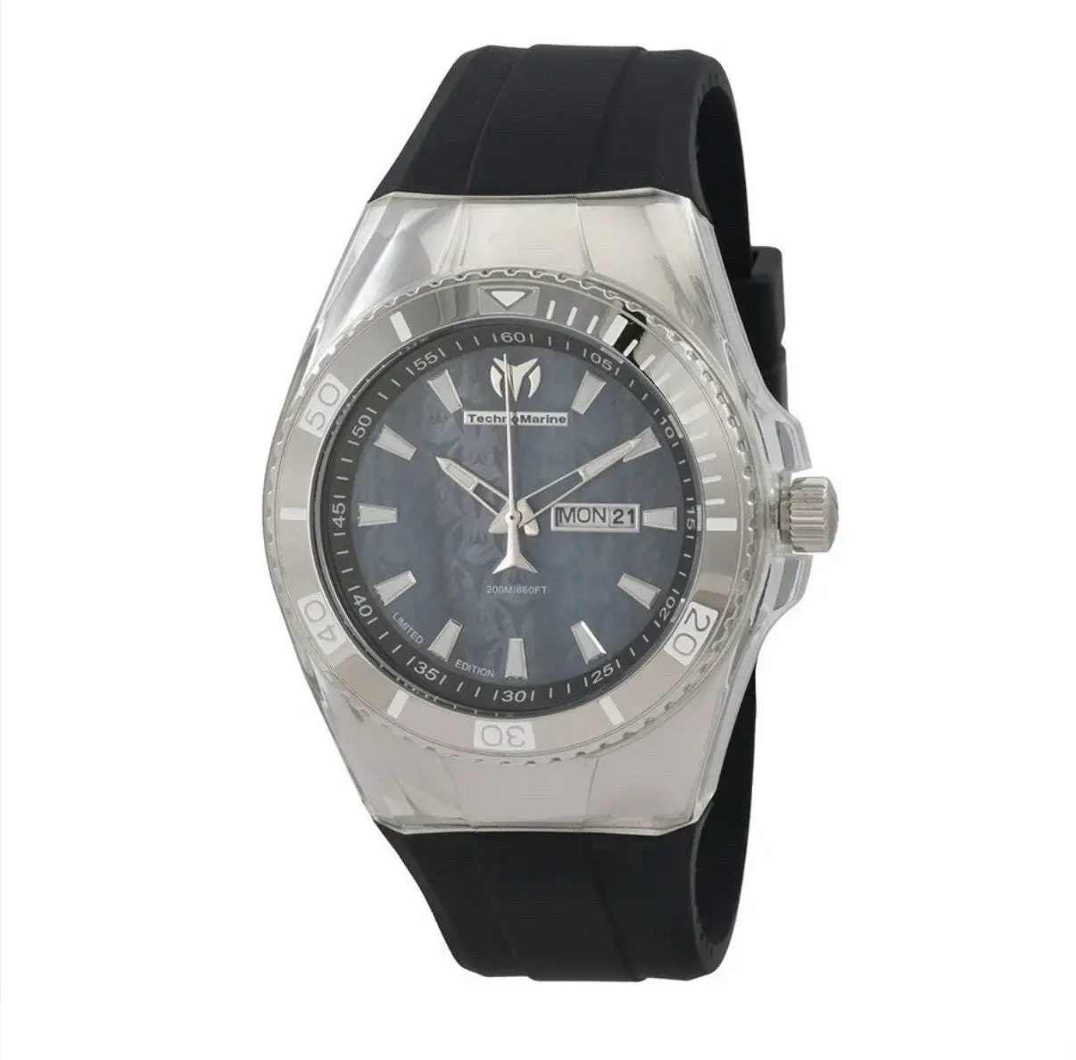 TechnoMarine Cruise Monogram Men's Watch - 45mm - Black - Model TM-115372