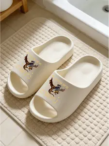 Wizard Riding Dragon Print Cloud Sandals, Fantasy Funny Style, Casual Eva Sole, Medium Width, All Seasons, Home Slip-Ons