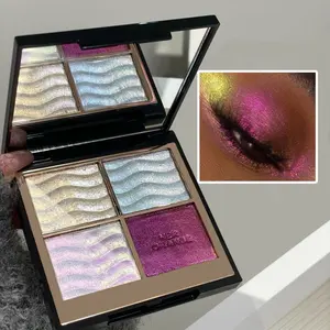 Strobing Optical Chameleon Highlighting Eyeshadow, a vibrant fluorescent eyeshadow that doesn't kick up dust or fade, ensuring long-lasting wear for a flawless look—the perfect holiday gift, Shimmer Sparkle Palette
