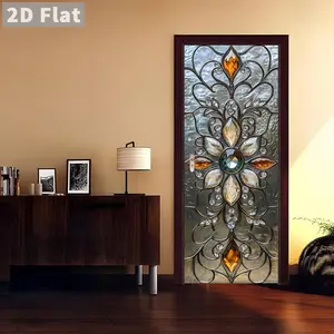 Multisize Self-Adhesive Door Stickers, Removable PVC Wall Decor for Home Decoration, Versatile Wall Stickers for Every Room, Decorative Wall Sticker