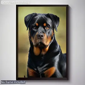 1 piece 2D flat design frameless poster print Majestic Rottweiler Poster Majestic Rottweiler Poster Home decoration, wall decoration for living room, bedroom, office, dining room and bar, artworks,