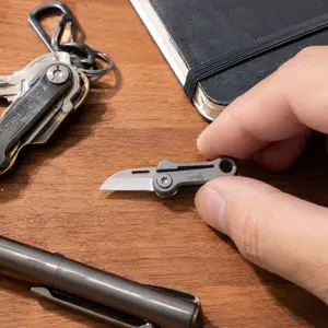 Mini Folding Pocket Knife EDC Tiny Bone Shape Stainless Steel Blade Titanium Alloy Handle Ultra Compact Lightweight Daily Carry Small Knife
