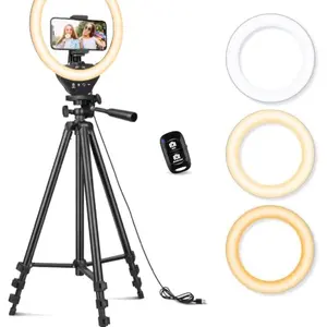 Ring Light+Camera/Phone Holder - Compatible Smartphone & Cellphone Holder for Easy Use