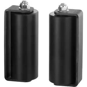 VEVOR Sliding Gate Kit, 6 Rolling Gate Hardware Kit with L-Bracket, Universal Adjustable Sliding Gate Rollers, Heavy Duty Sliding Gate Guide Roller for Sliding Gates and Rolling Door, BlackVEVOR Super Brand Day