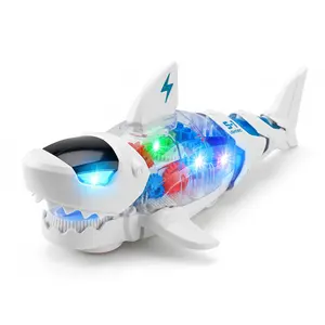 Electric Shark Toy for Kids with Lights & Sounds - Interactive Play Automatic Obstacle Avoidance for Toddlers