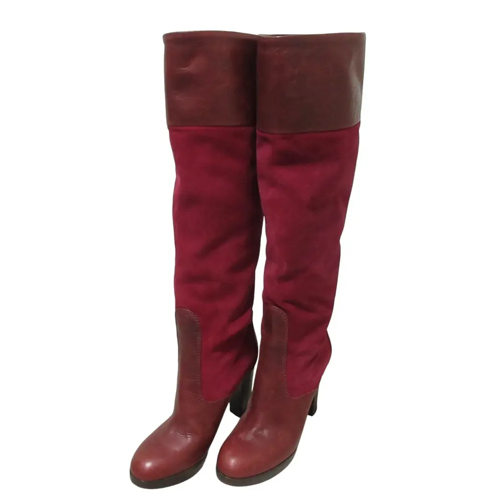 Pre-owned Chloé Suede  Small Leather Goods Chloe Leather Long Boots