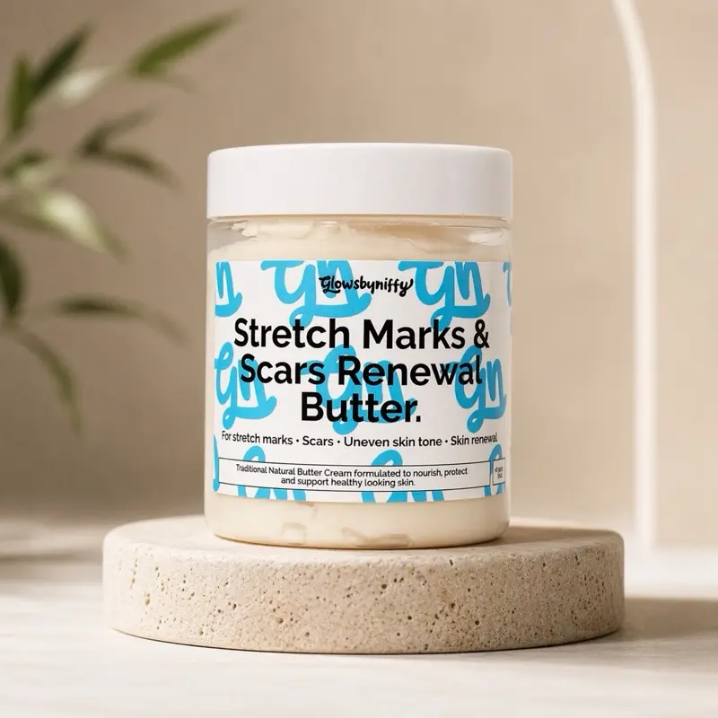 Stretch marks and scars Renewal Body Butter LIMITED EDITION Uneven Skin Tone Skin Renewal with Gotu Kola Comfrey Roots Ashwaghanga Roots Calendula Oils