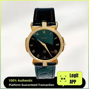 Gucci Vintage 30mm Gold Tone Black Dial - Custom Diamond Bezel & Lugs Quartz Watch 21122806