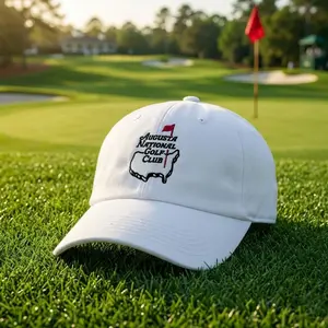 Augusta National Masters Golf Hat White Dad Cap Adjustable Embroidered Classic Golf Cap