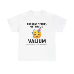 Funny Emoji T-Shirt - Current Status: Gettin' Lit Sleepy Tee for Casual Wear