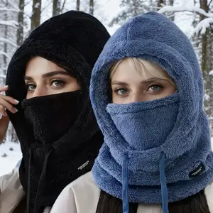 Women's 3-in-1 Winter Thick Face Mask Set - Convertible Balaklava Hat, Neck Warmer, and Hat | Breathable and Windproof Full Face Coverage, Suitable for Skiing, Snowboarding, and Outdoor Cycling | Soft, Warm, and Multifunctional Accessories