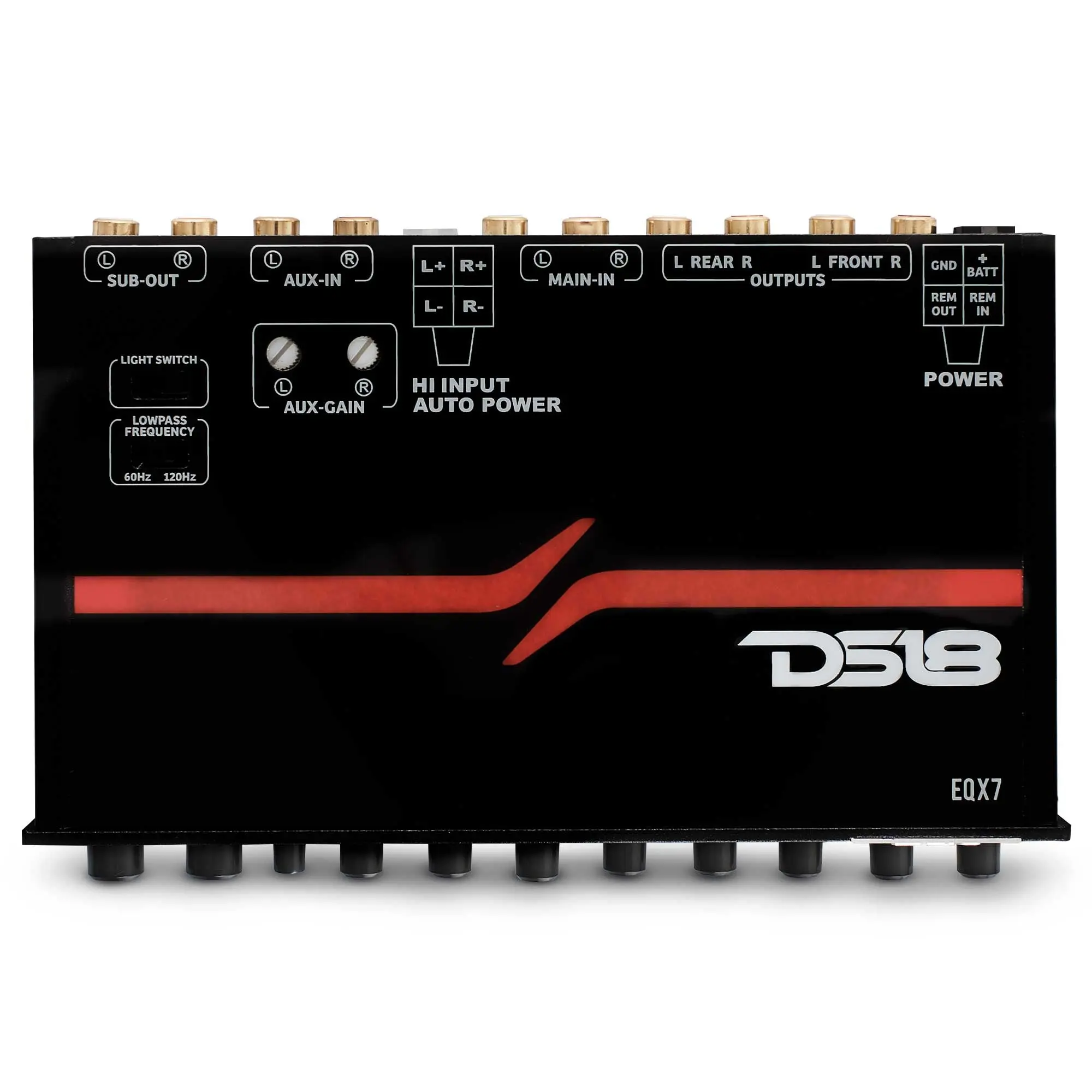 High Volt 7-Band Equalizer with High Level Input and Auto Turn On (EQX7)