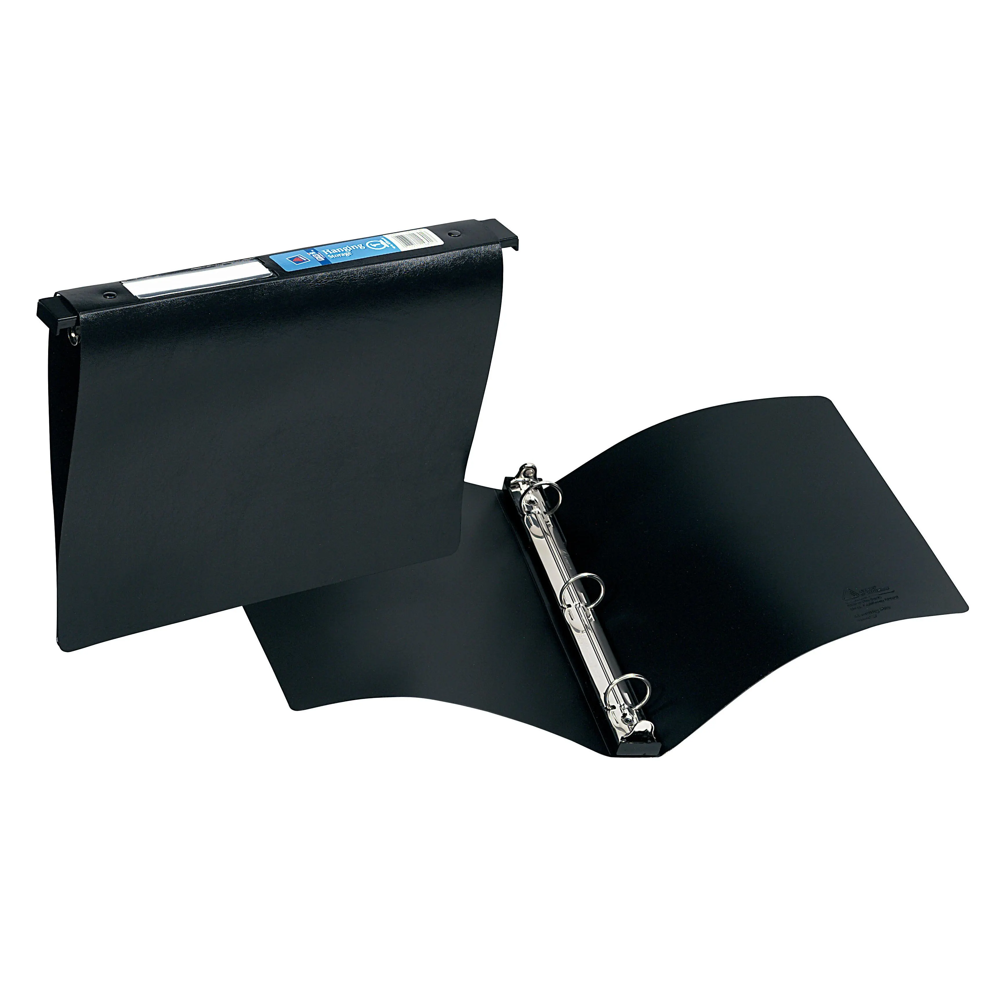Avery Hanging Storage 3 Ring Binder, 1" Round Rings, 1 Black Binder (14801)