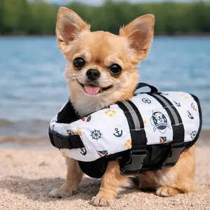 Paws Aboard Life Jacket for Small Dogs - Nautical Theme