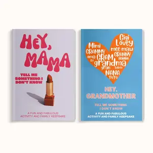 Hey Mom and Grandma! Tell Me Something I Don't Know by LARKINROAD 2 Book Bundle Mother's Day Gift Set
