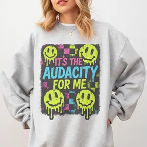 Petty Clean - It’s The Audacity For Me  Sweatshirt - Ash Grey - Petty Clean Fit Aesthetic Jersey Unisex