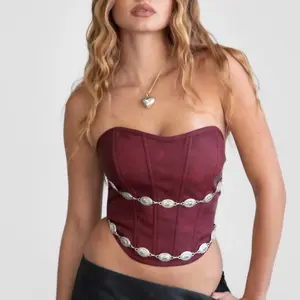 Vamonos De Fiesta Corset (Dark Red)